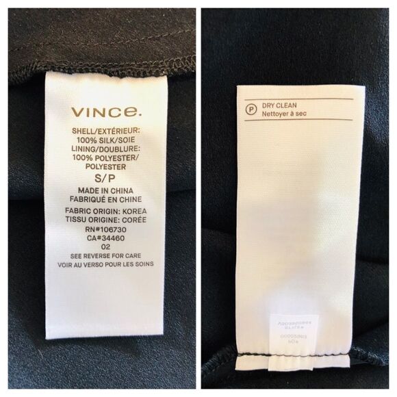 Vince 100% Silk V Neck Black Cami Dress Sz Small - Picture 8 of 10